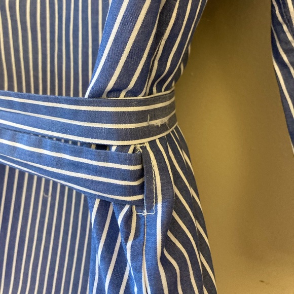 Lipslide unique wide-neck collared wrap button-up shirt size M - Picture 7 of 11